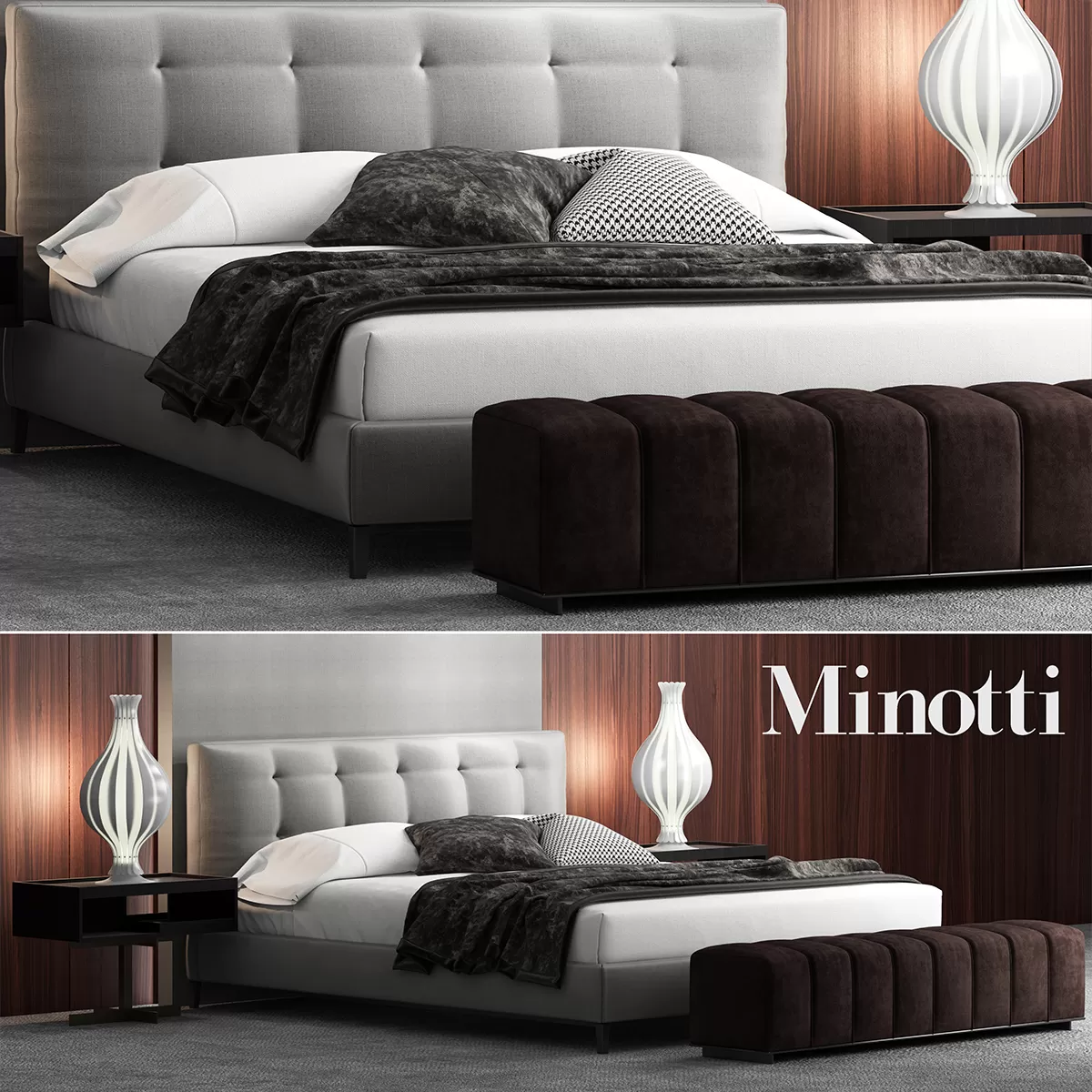 Bed minotti andersen bed QUILT – 207719