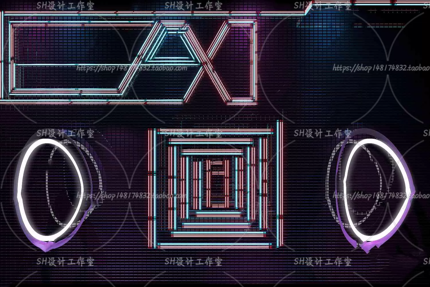 Neon Tube Light – 3D Models – 0010 Neon Tube Light – 3D Models – 0010