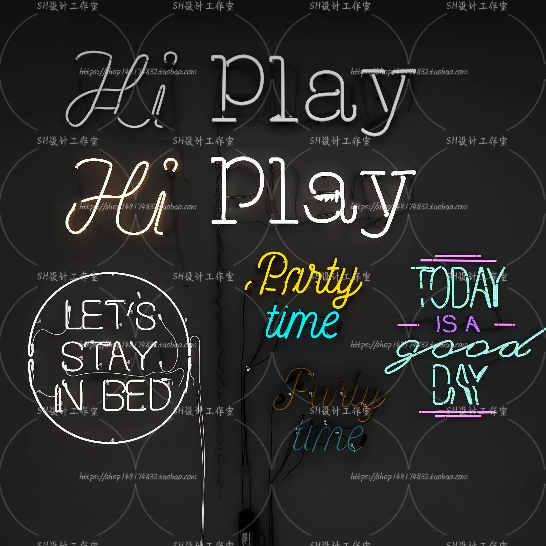 Neon Tube Light – 3D Models – 0012 Neon Tube Light – 3D Models – 0012