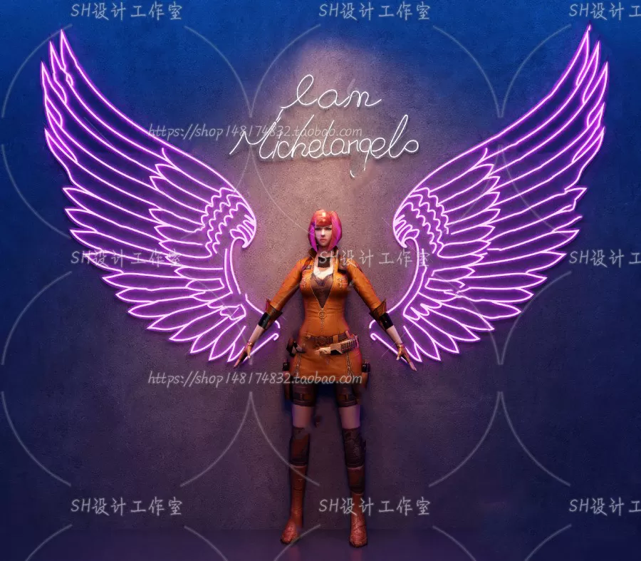 Neon Tube Light – 3D Models – 0028 Neon Tube Light – 3D Models – 0028