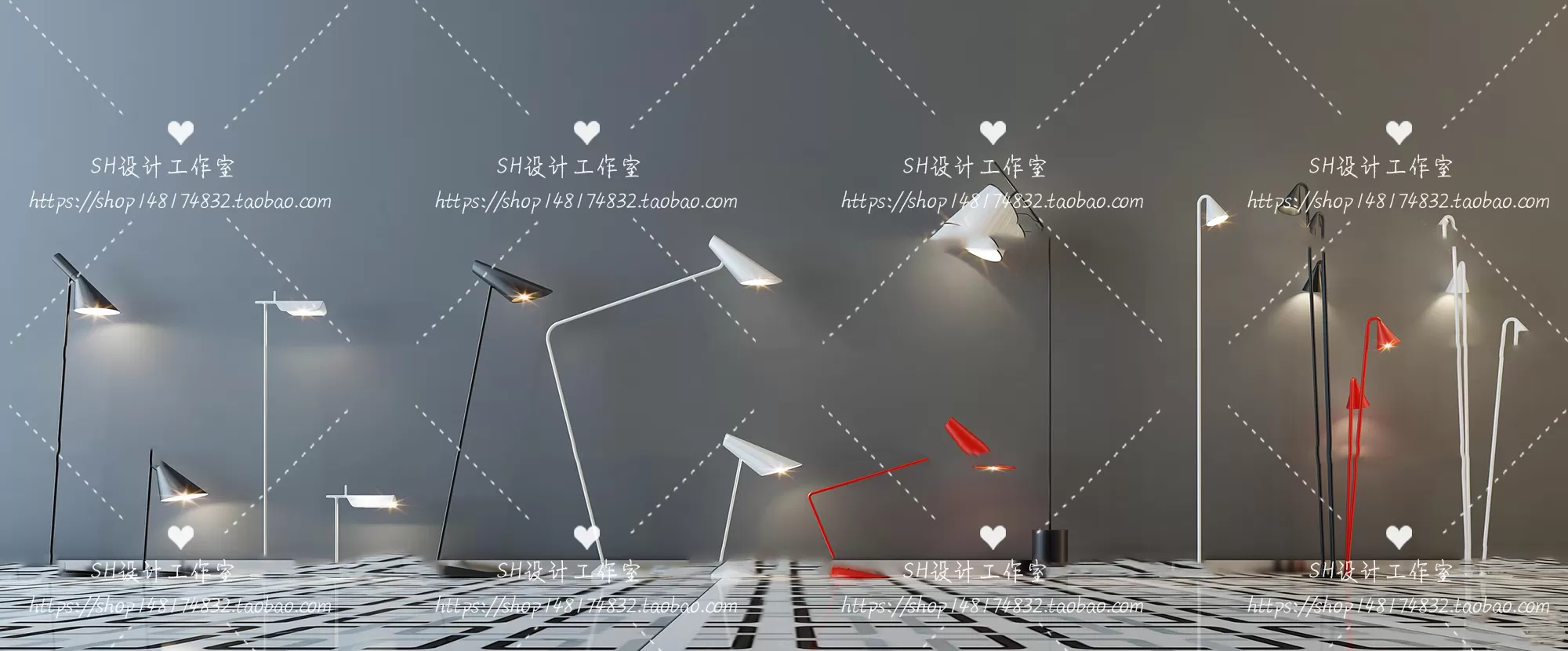 Floor Lamps – 3D Models – 0052