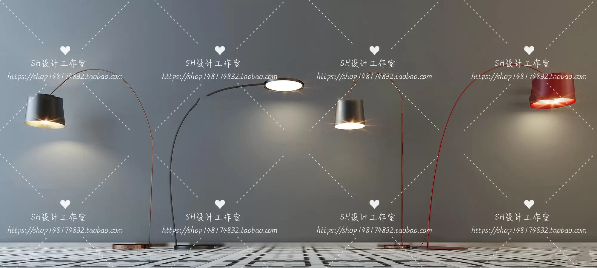 Floor Lamps – 3D Models – 0060
