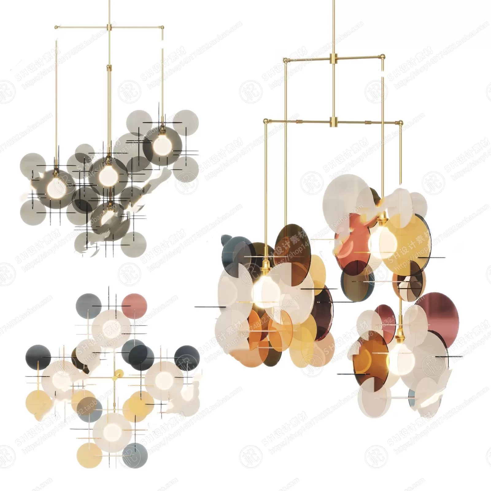 Chandelier Ceiling and Wall Lamp – 3D Models – 0026