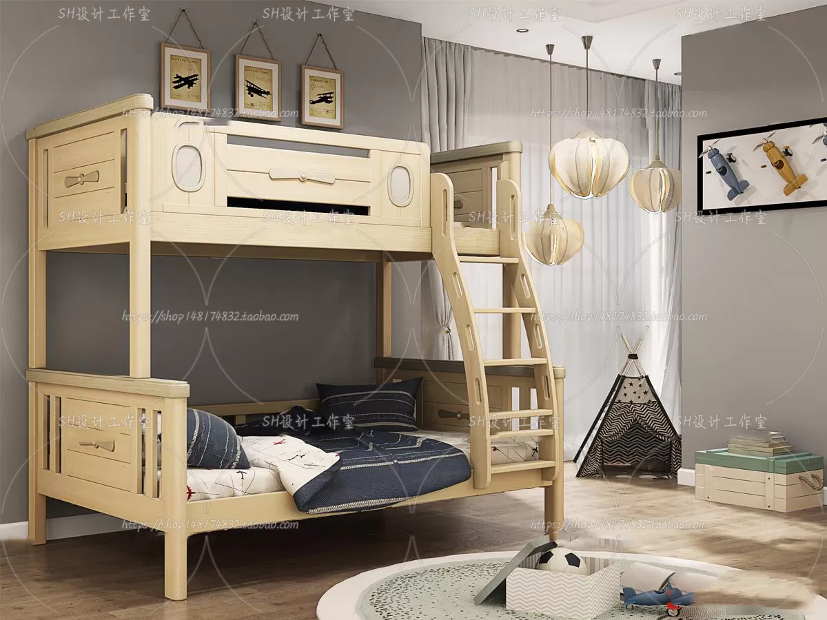 Childrens Bed – 3D Models – 0046