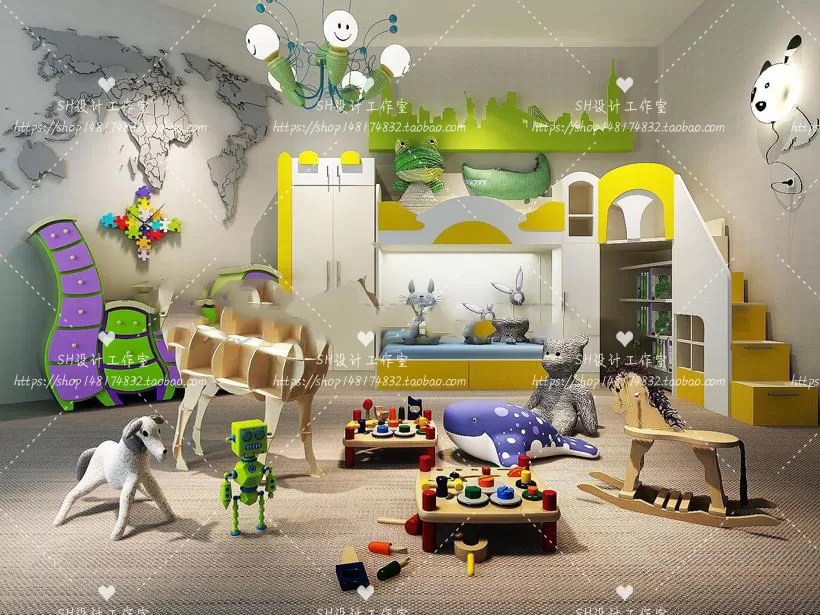 Childrens Room – 3D Models – 0017