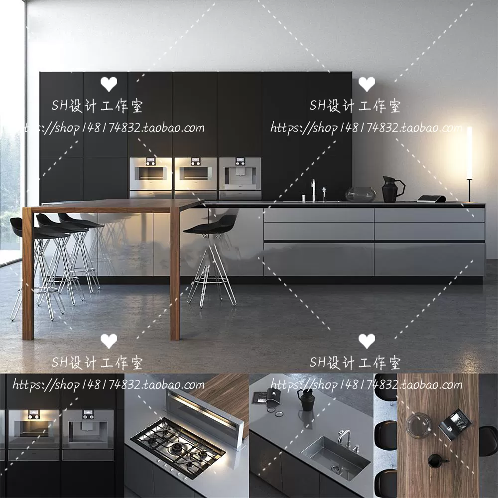 Kitchen Cabinets – 3D Models – 0011