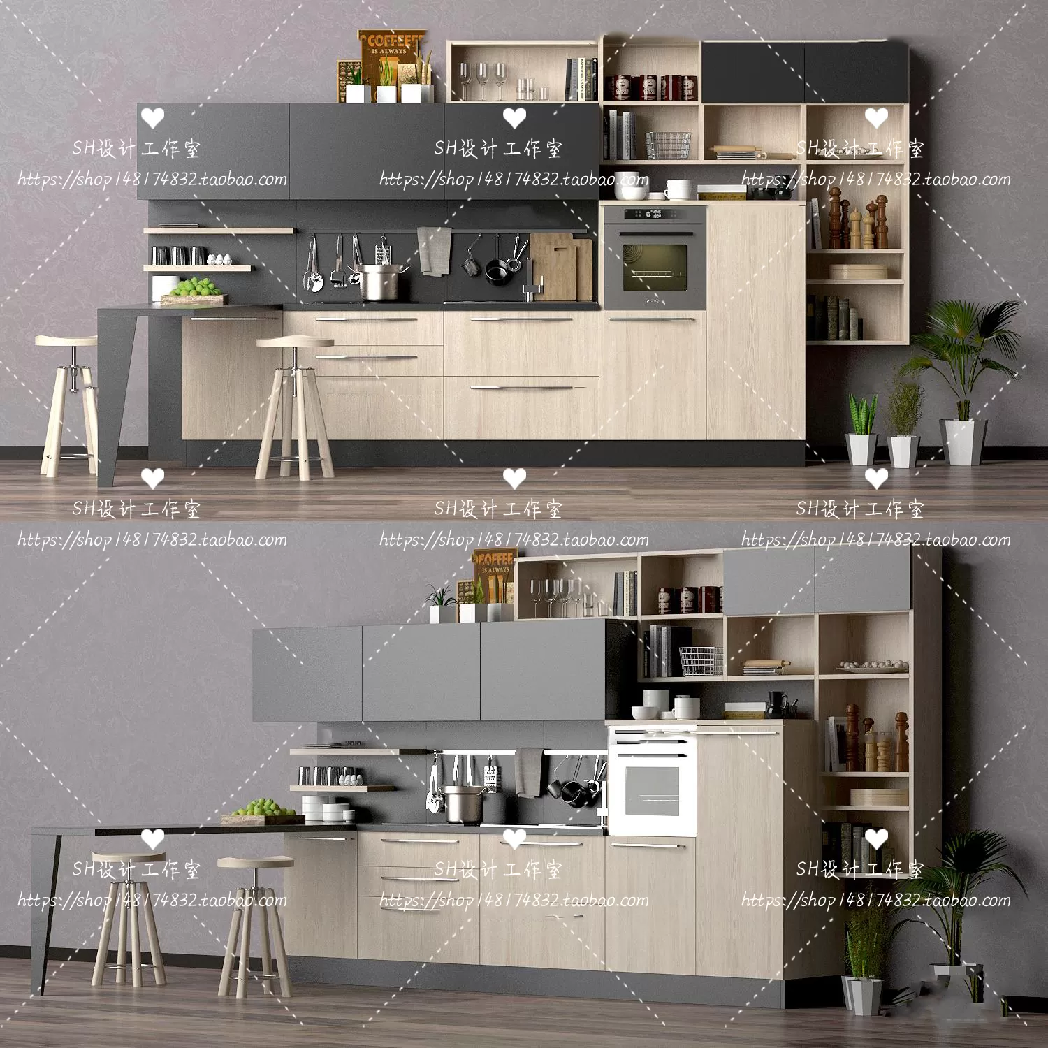 Kitchen Cabinets – 3D Models – 0019