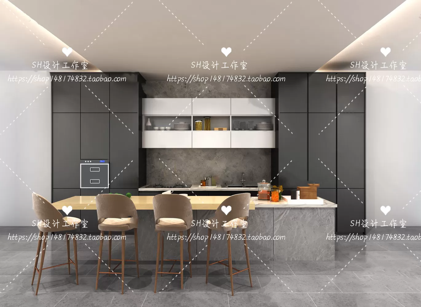 Kitchen Cabinets – 3D Models – 0028