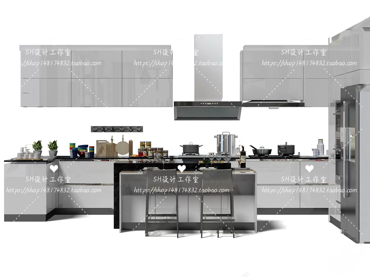 Kitchen Cabinets – 3D Models – 0033