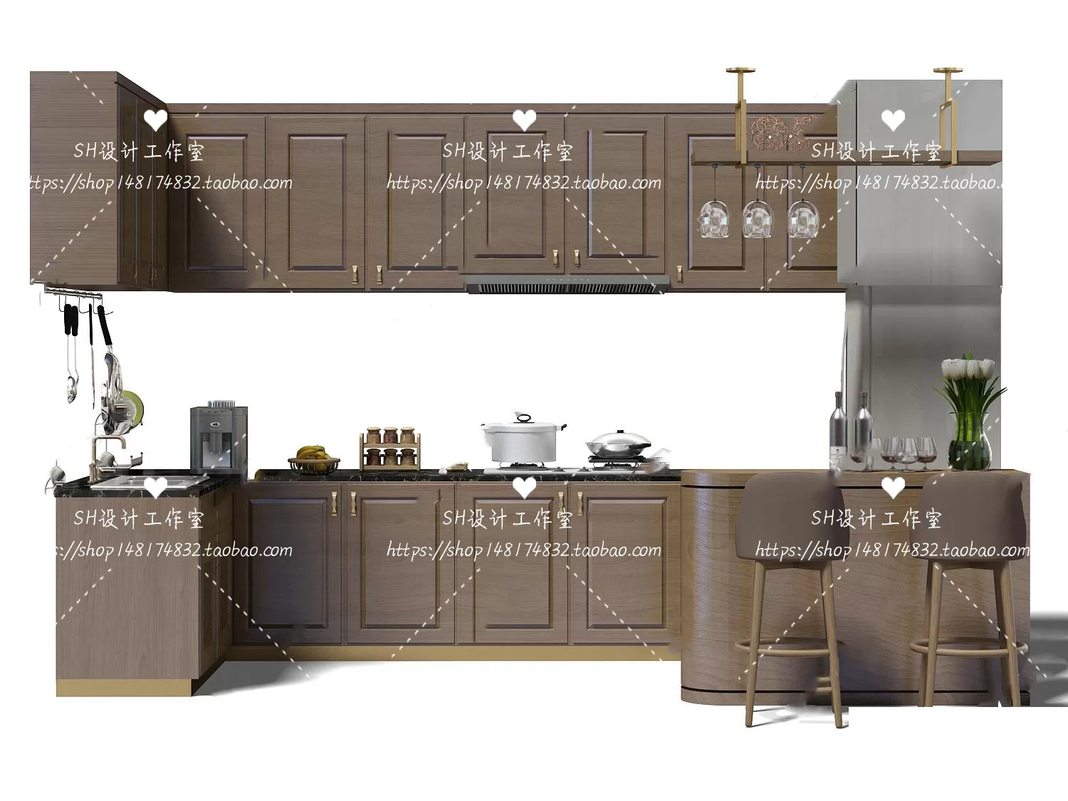 Kitchen Cabinets – 3D Models – 0034