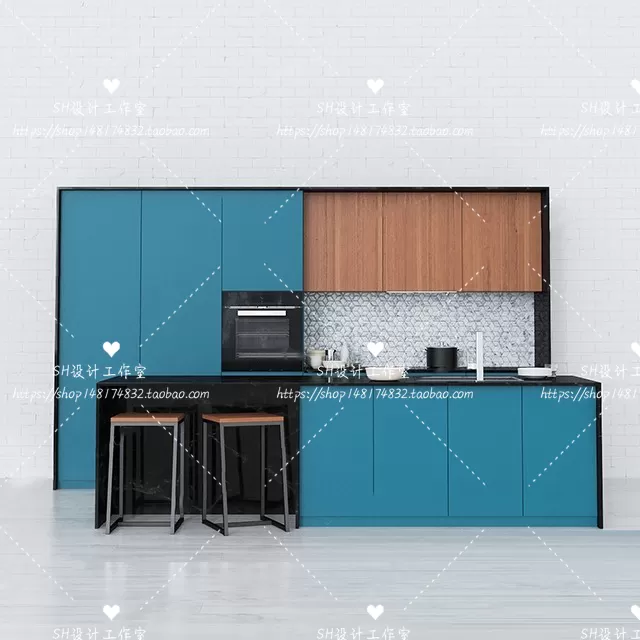 Kitchen Cabinets – 3D Models – 0055