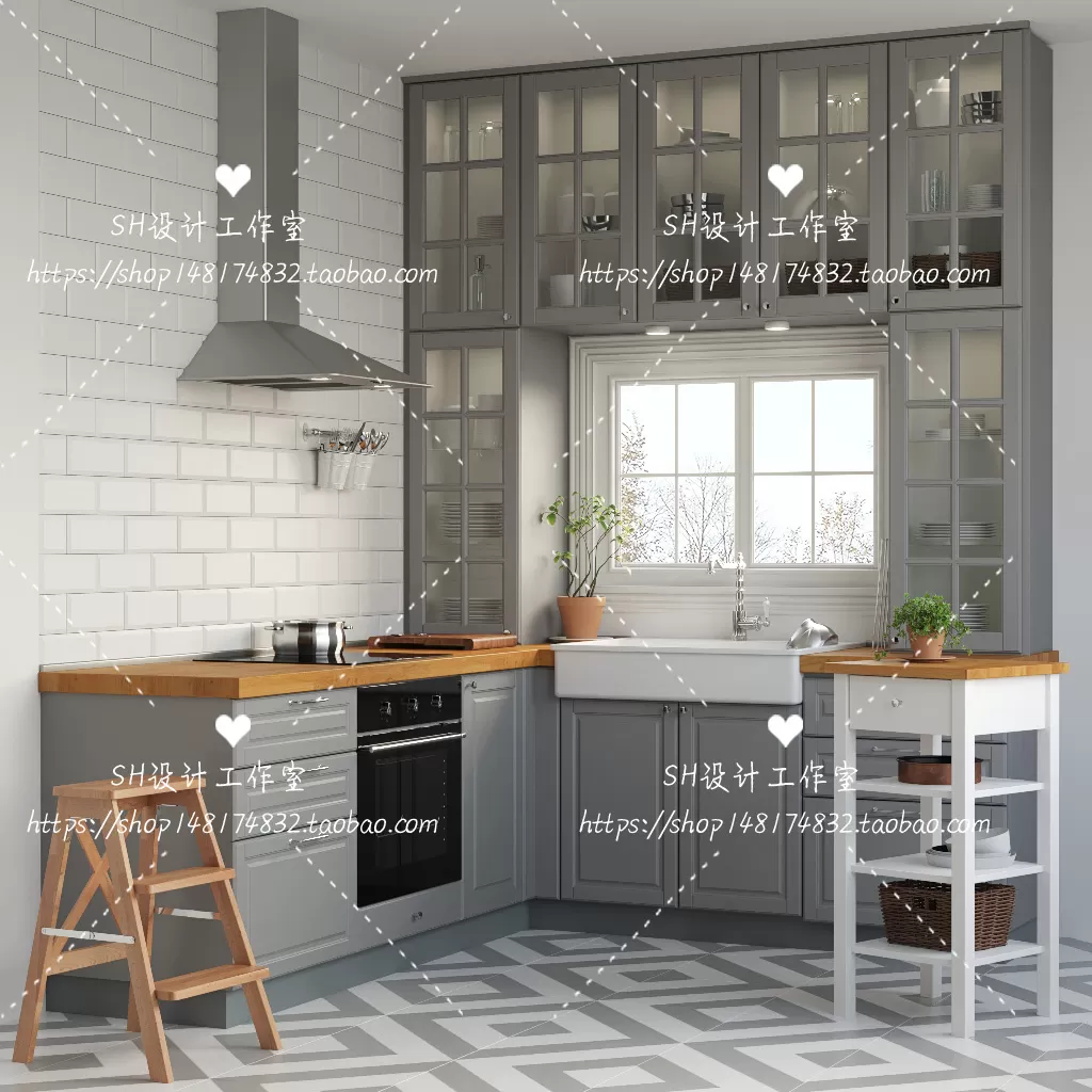 Kitchen Cabinets – 3D Models – 0064