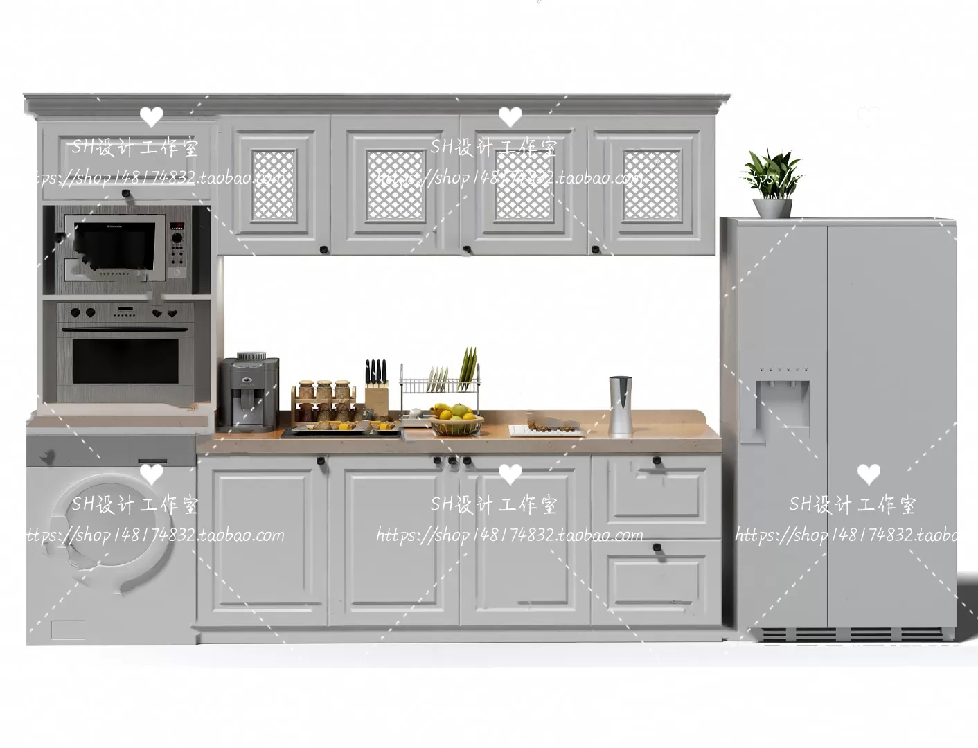 Kitchen Cabinets – 3D Models – 0075