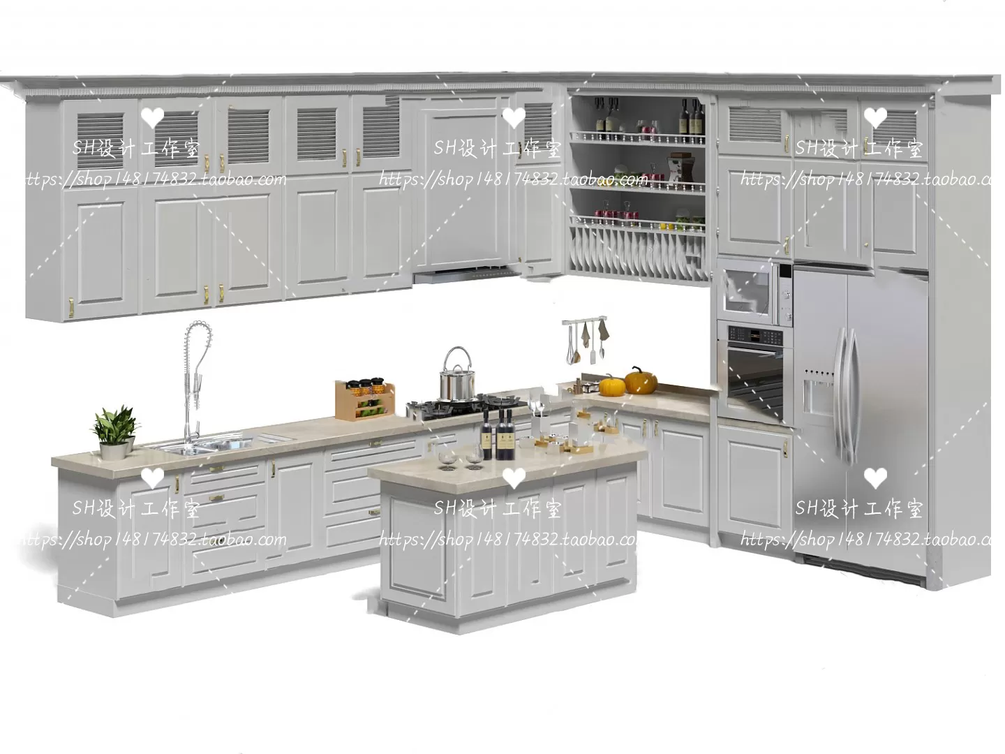 Kitchen Cabinets – 3D Models – 0079