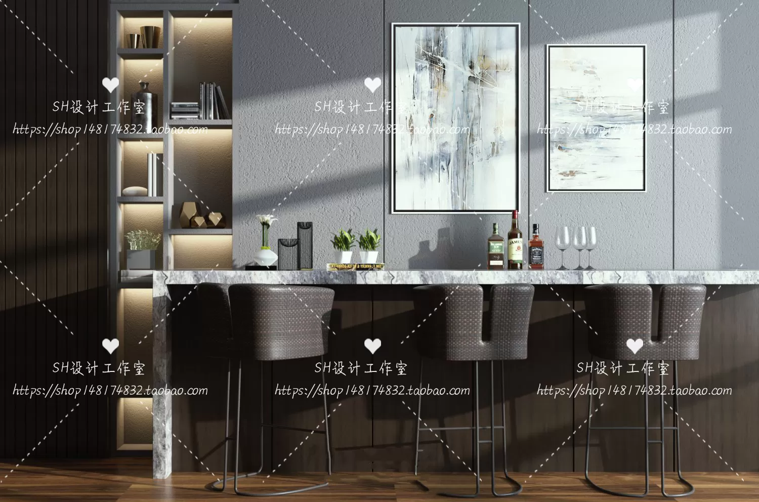 Kitchen Counters – 3D Models – 0009