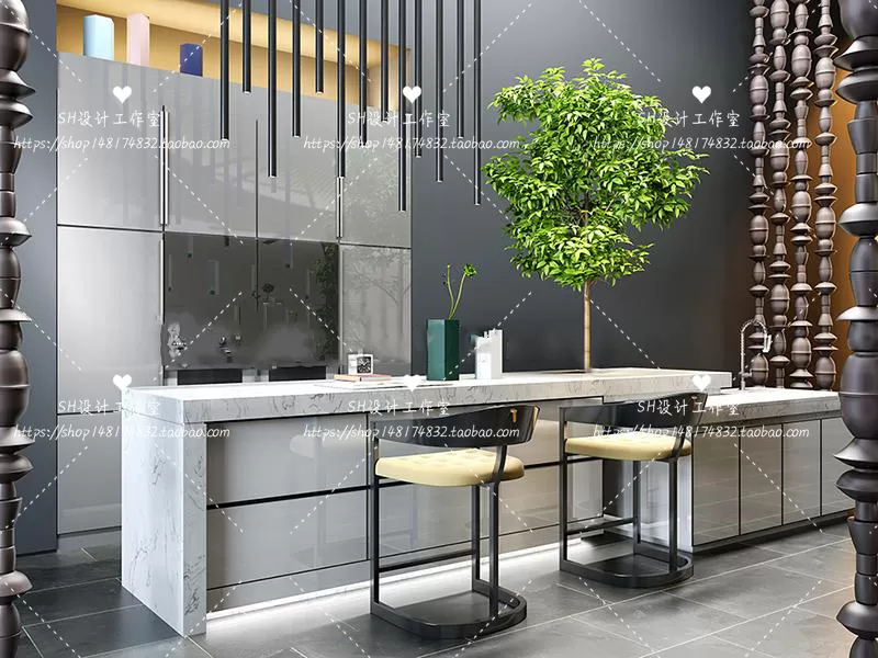 Kitchen Counters – 3D Models – 0021