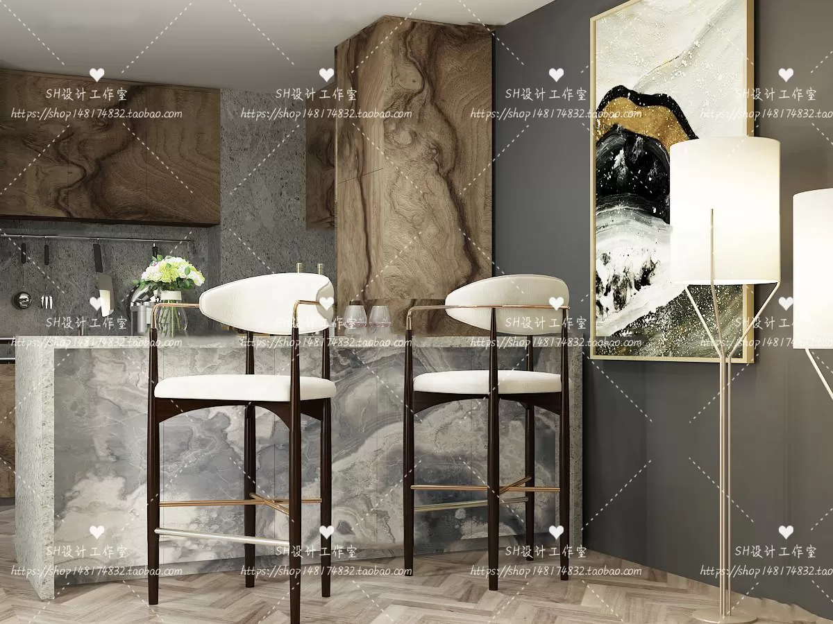 Kitchen Counters – 3D Models – 0029