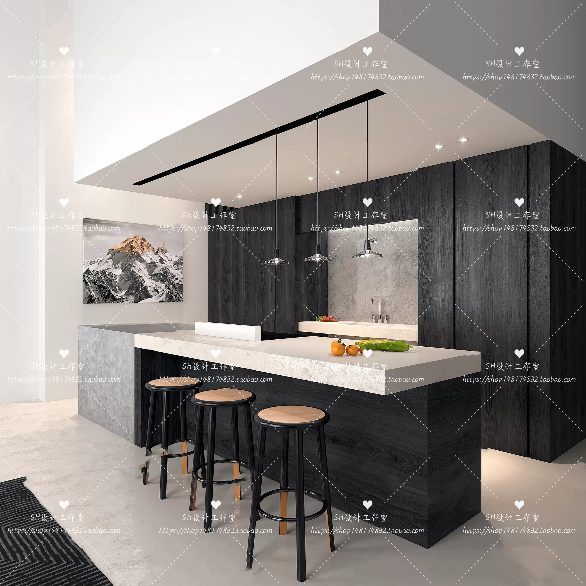 Kitchen Counters – 3D Models – 0033