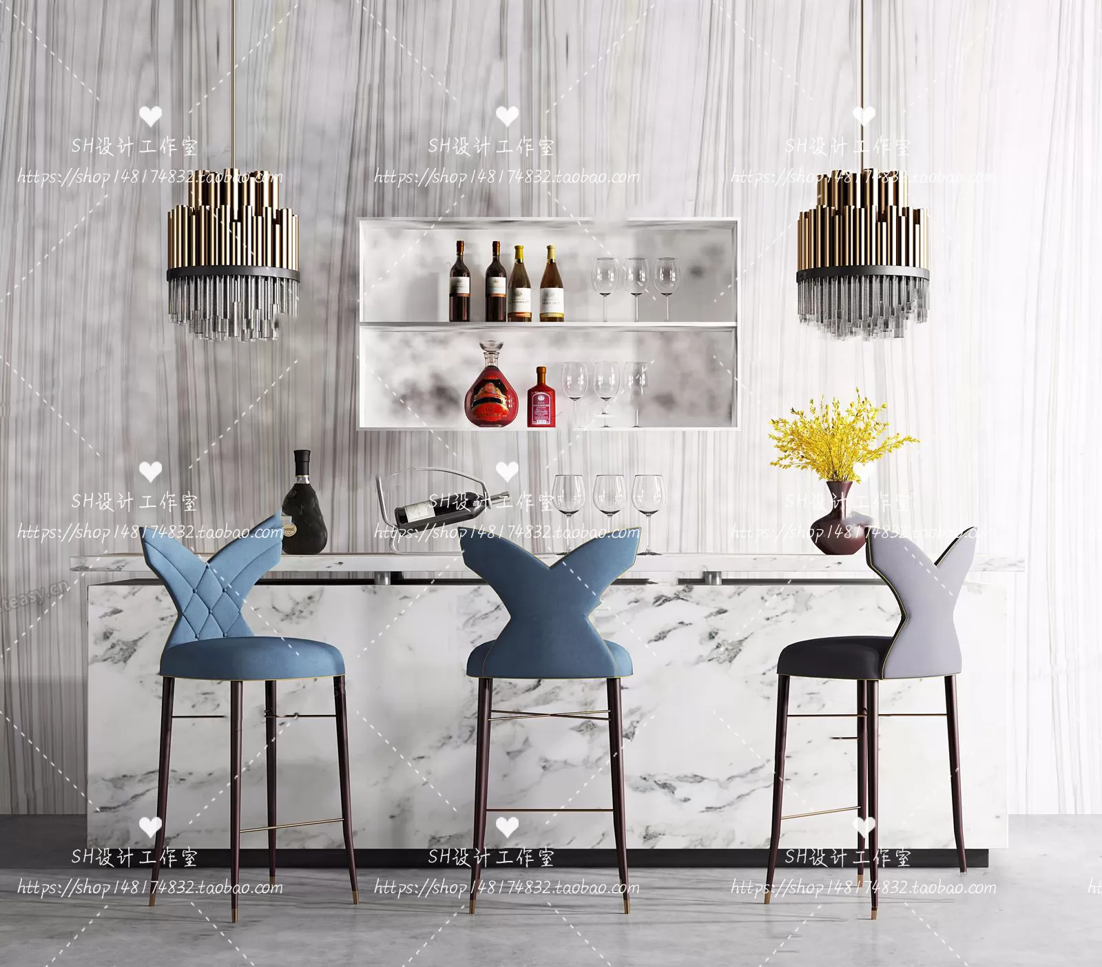 Kitchen Counters – 3D Models – 0037