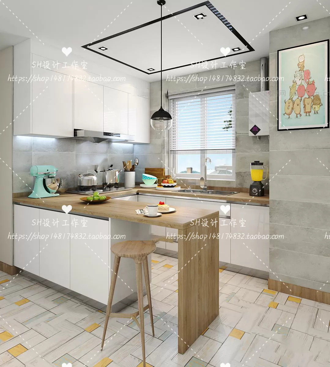 Kitchen Counters – 3D Models – 0041