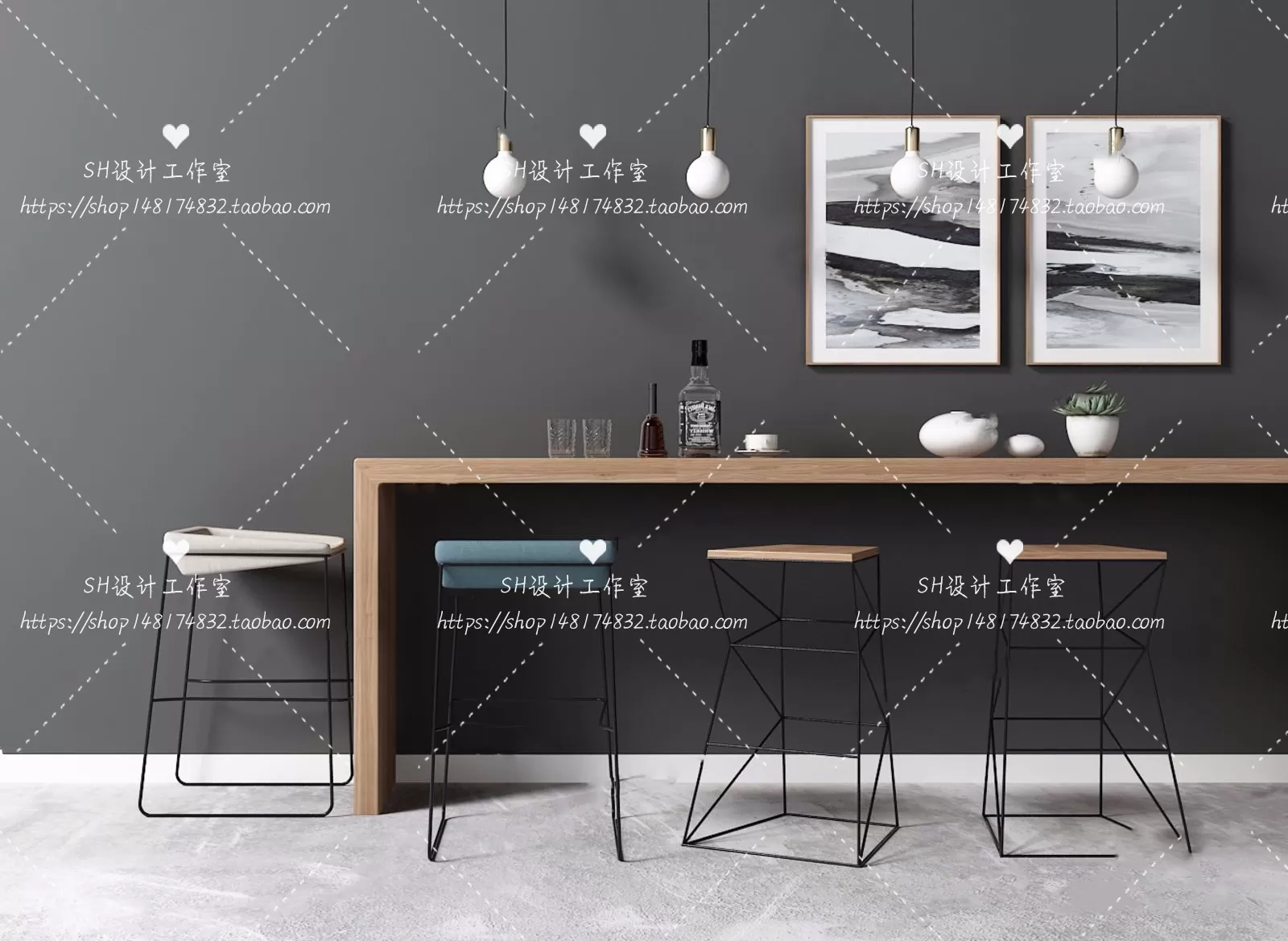 Kitchen Counters – 3D Models – 0045