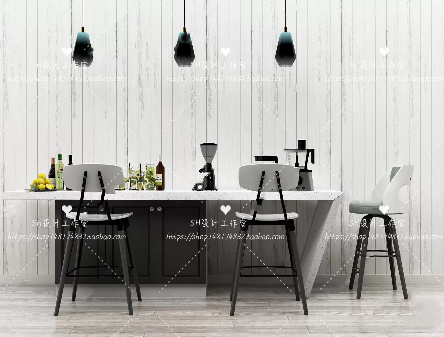 Kitchen Counters – 3D Models – 0054