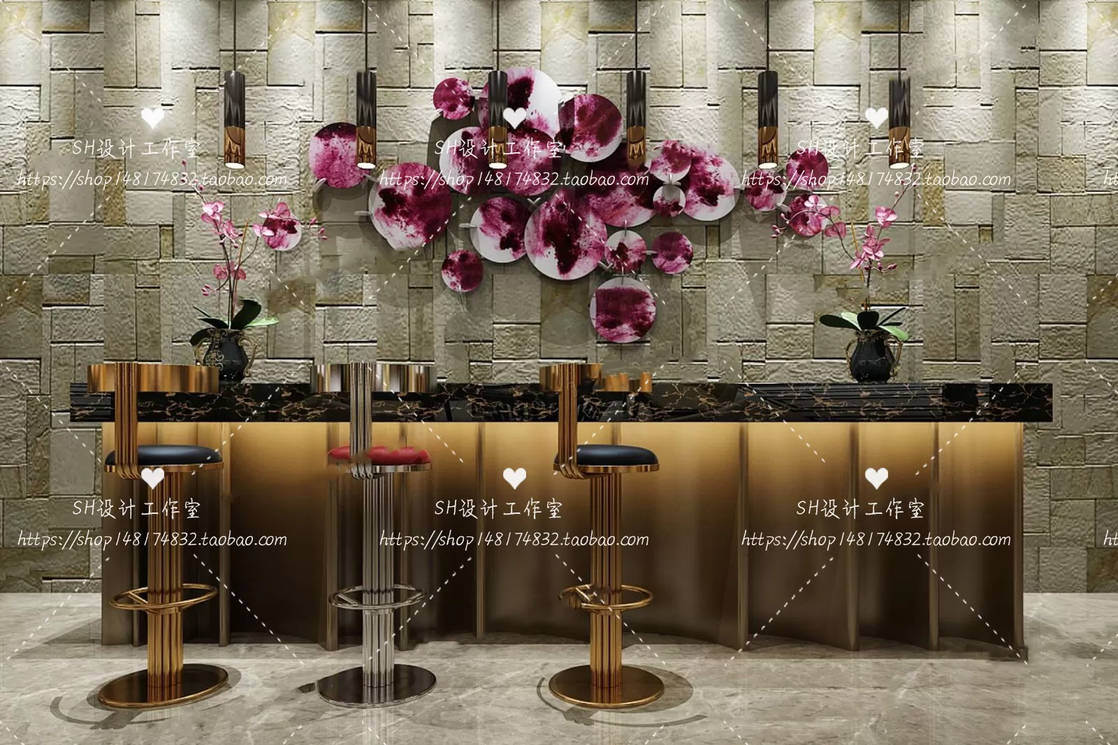 Kitchen Counters – 3D Models – 0057