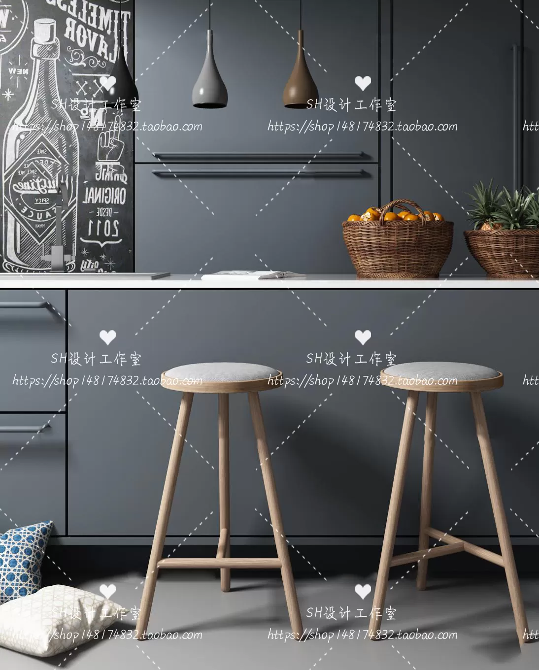 Kitchen Counters – 3D Models – 0068