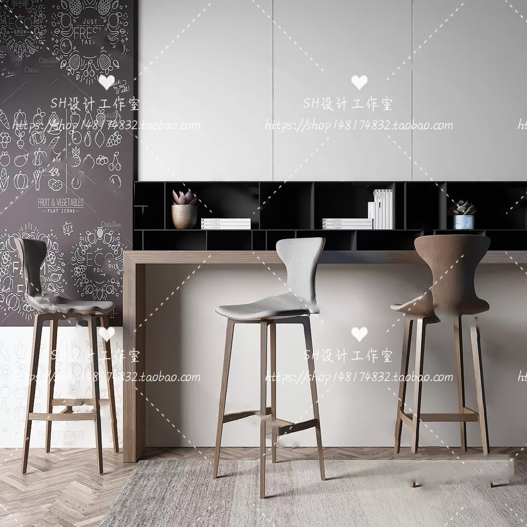 Kitchen Counters – 3D Models – 0070