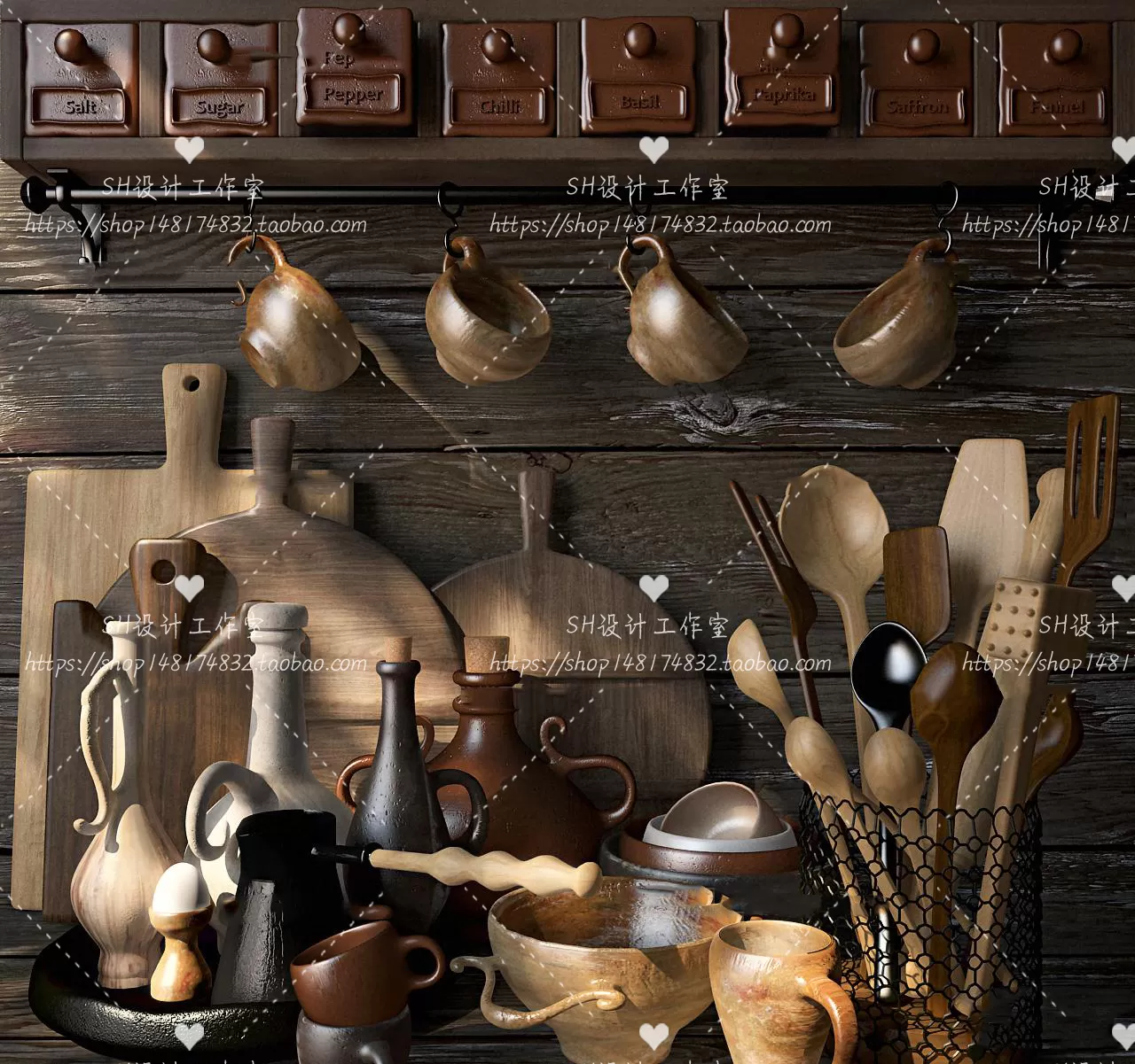 Kitchen Supplies – 3D Models – 0125