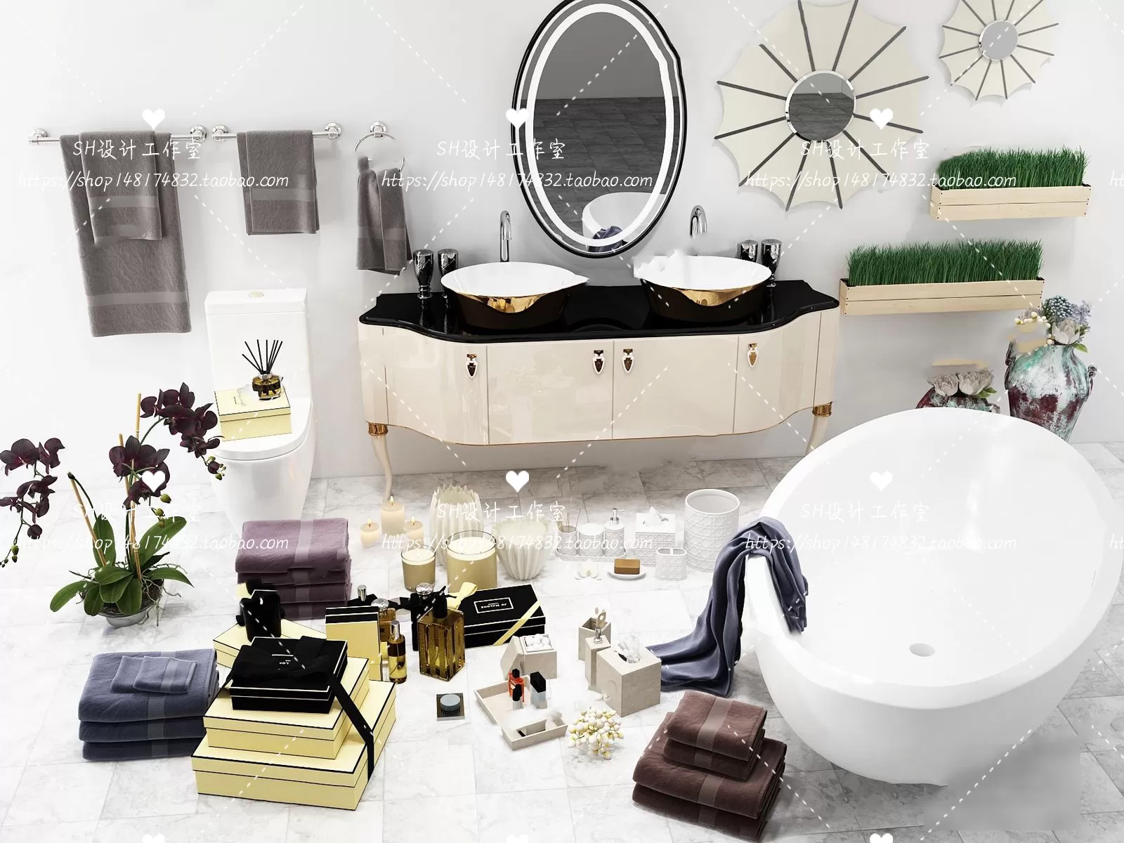 Bathroom Supplies – 3D Models – 0070