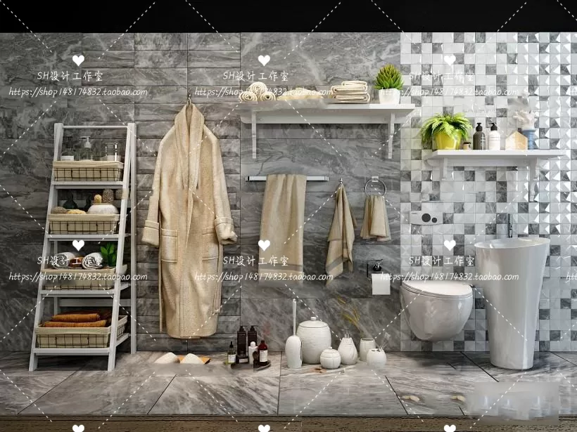 Bathroom Supplies – 3D Models – 0103