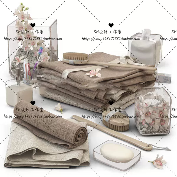 Bathroom Supplies – 3D Models – 0126