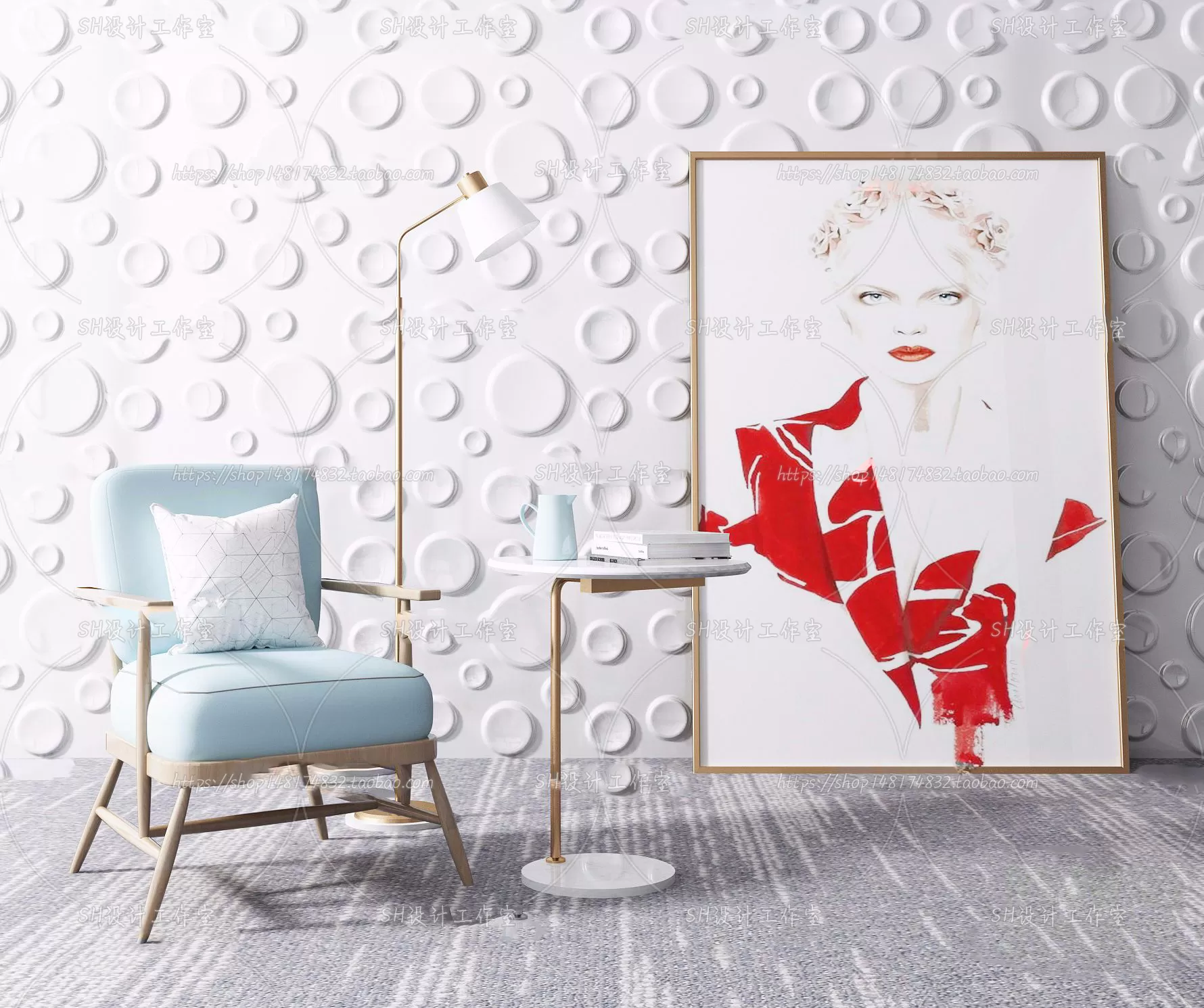 Chair – Armchair – Single Chairs – 3D Models – 0007 Chair – Armchair – Single Chairs – 3D Models – 0007