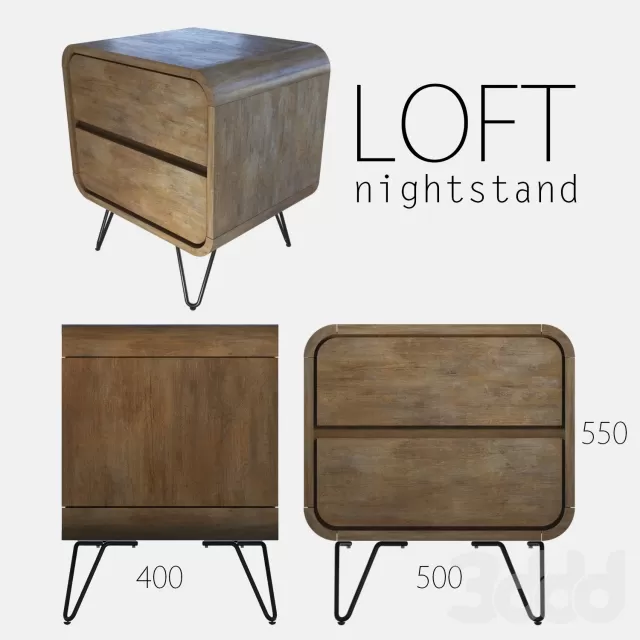 bedside table loft – 207927