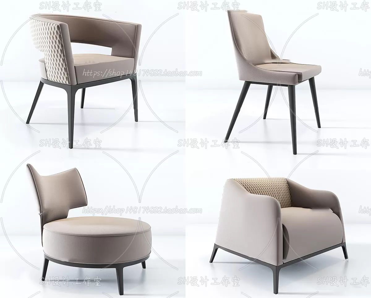 Chair - Armchair - Single Chairs - 3D Models - 0106 - 3DSKY Decor Helper