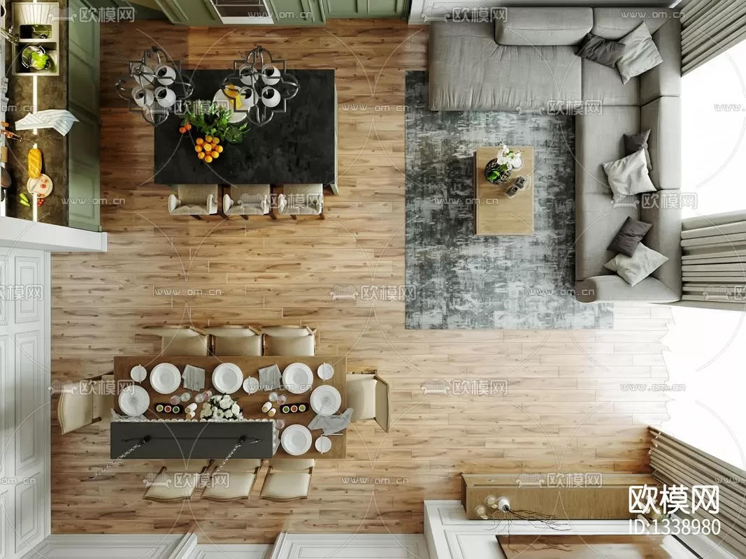 Corona Render 3D Scenes – Apartment – 0009