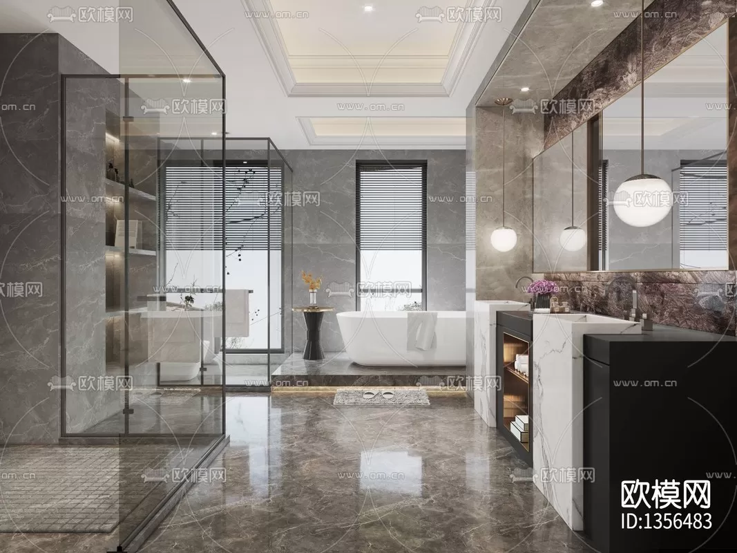 Corona Render 3D Scenes – Bathroom – 0003