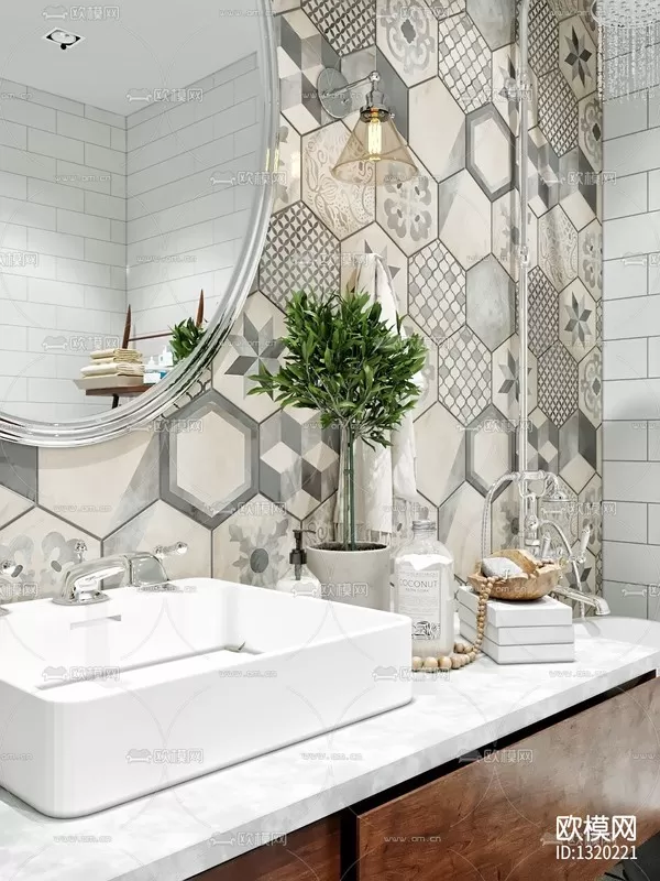 Corona Render 3D Scenes – Bathroom – 0011