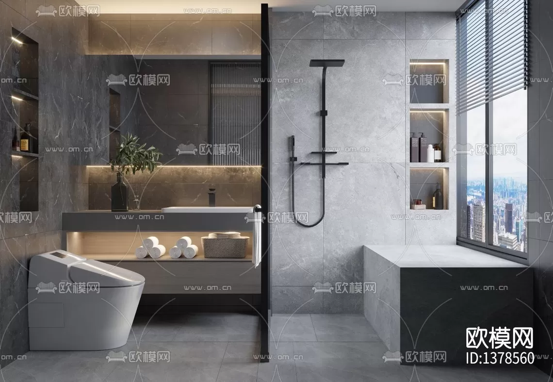 Corona Render 3D Scenes – Bathroom – 0014