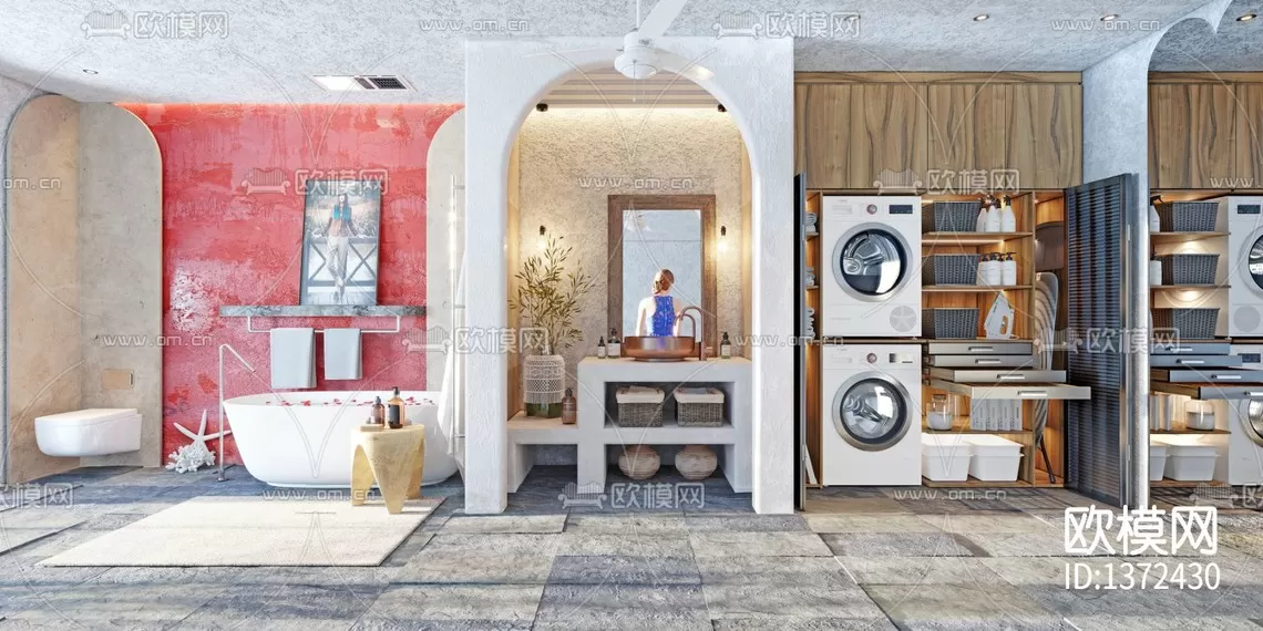 Corona Render 3D Scenes – Bathroom – 0019