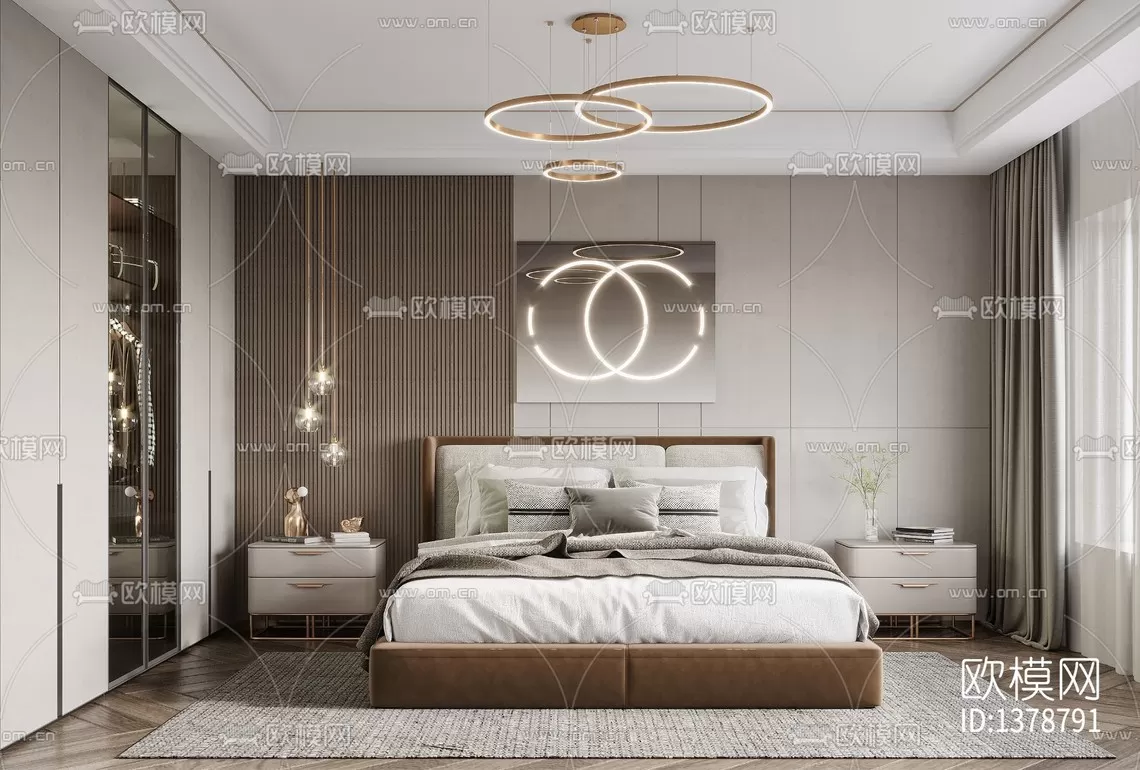 Corona Render 3D Scenes – Bedroom – 0009