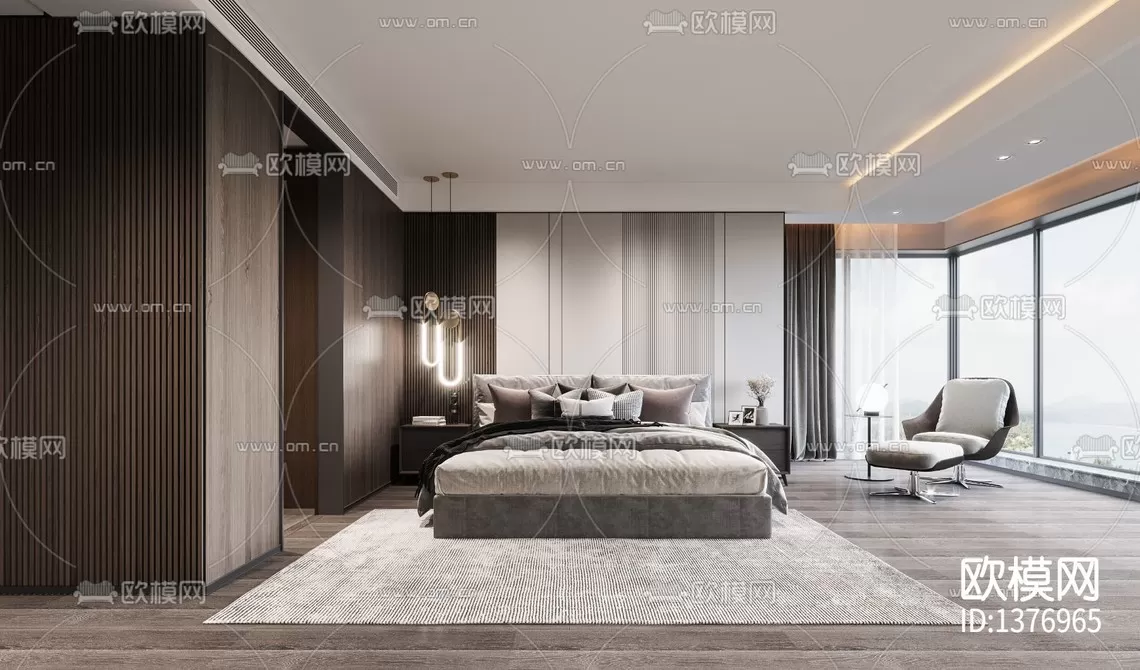 Corona Render 3D Scenes – Bedroom – 0015