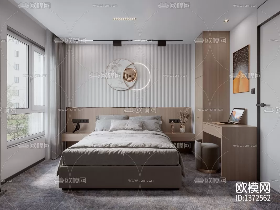 Corona Render 3D Scenes – Bedroom – 0025
