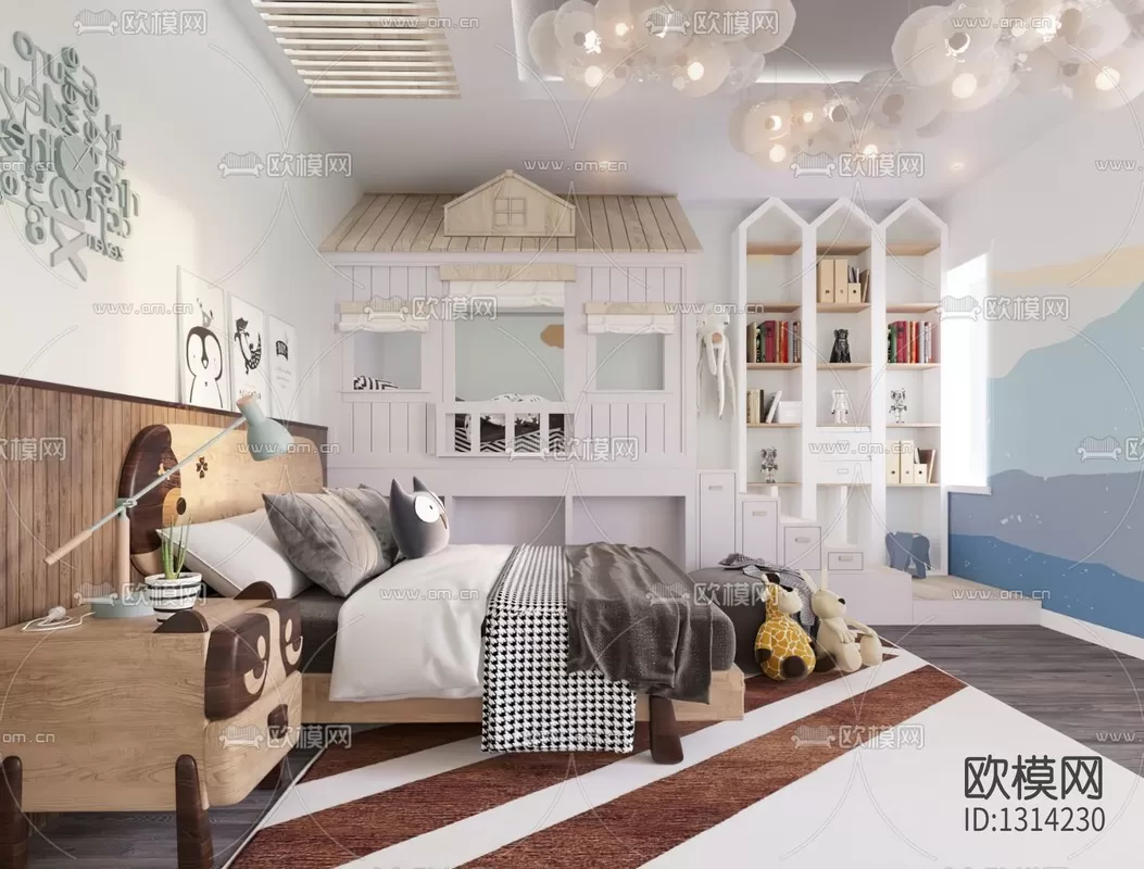 Corona Render 3D Scenes – Children Room – 0005