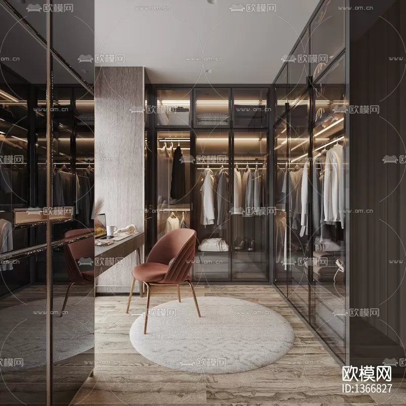 Corona Render 3D Scenes – Dressing Room – 0003