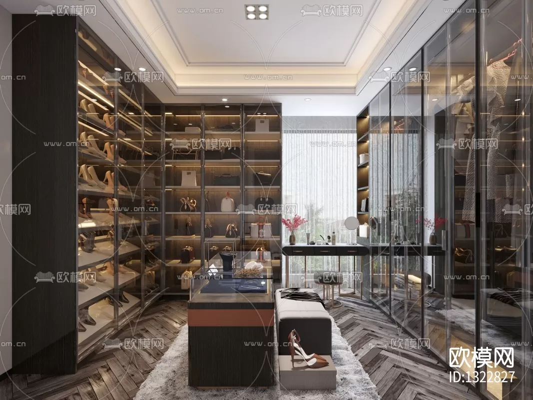 Corona Render 3D Scenes – Dressing Room – 0004