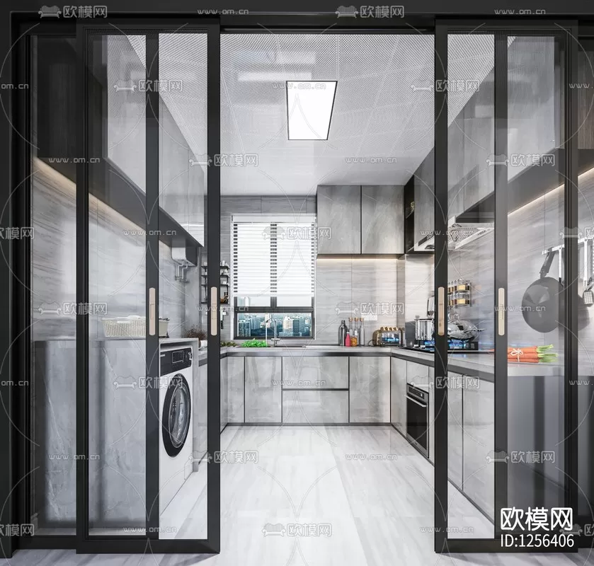 Corona Render 3D Scenes – Kitchen – 0005