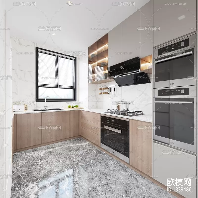 Corona Render 3D Scenes – Kitchen – 0009