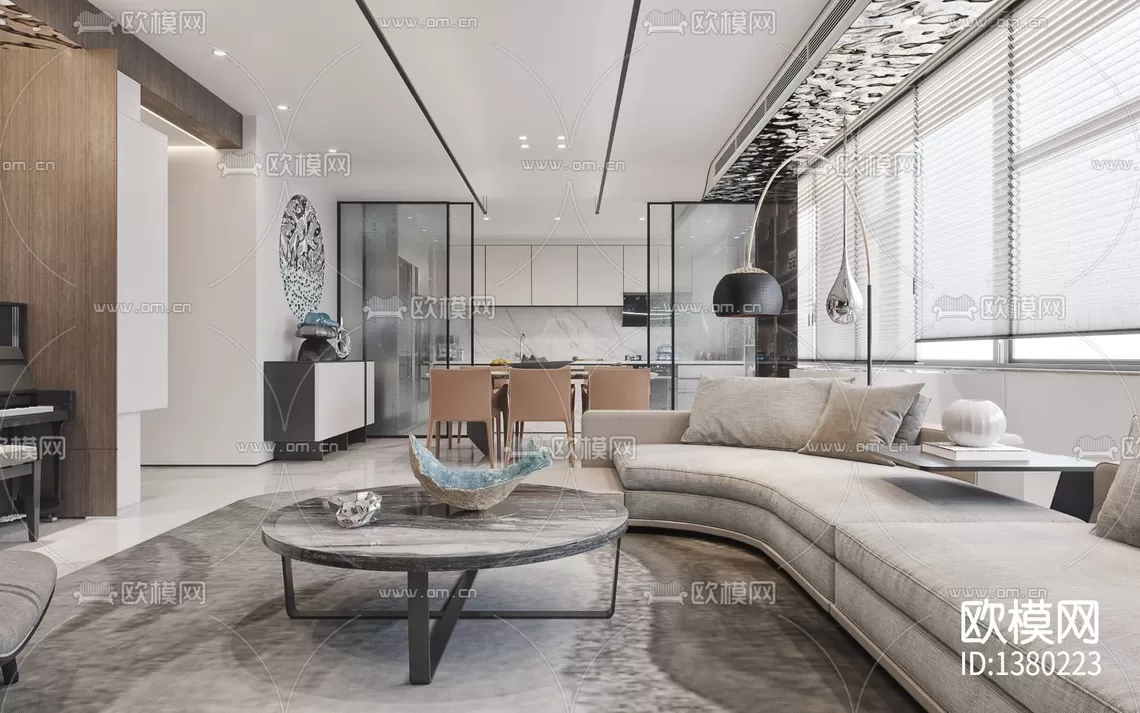 Corona Render 3D Scenes – Living Room – 0003